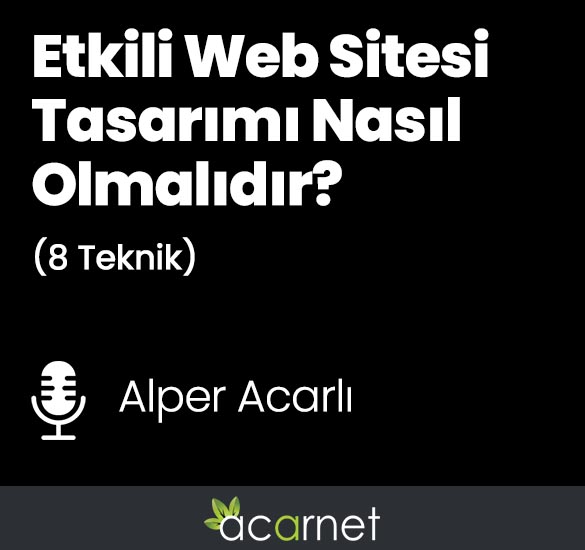 Acarnet Özel Web Tasarım Hizmeti Size Neler Katar