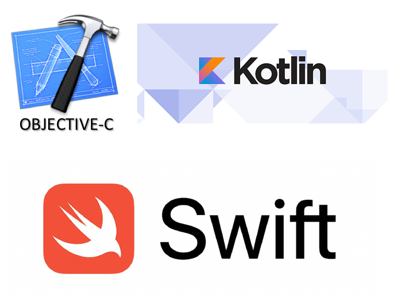 Objective-c, Kotlin, Swift