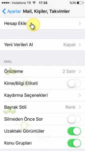 Yandex mail iPhoe kurulumu